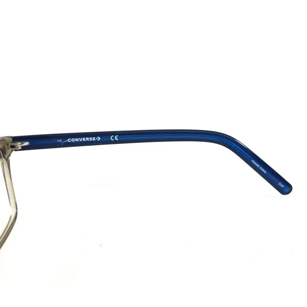 Converse Eyeglasses Frames CV5012 260 Clear Brown Blue Rectangle 54-17-145